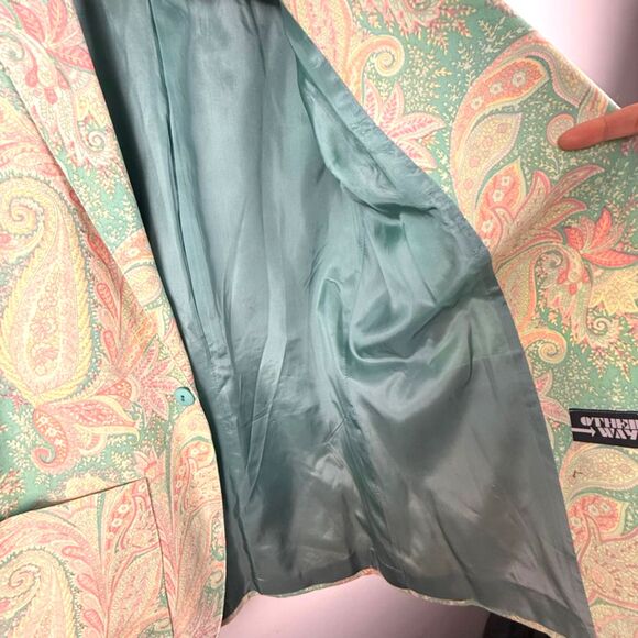 Rare Vintage Boho Paisley Blazer | Indie Artist Retro Unisex Jacket - Picture 11 of 12